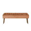 Ver imagem 3 de Banco Estofado Rubi 1,60m Veludo Terracota - Clique Decorações