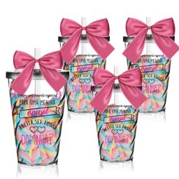 4 Copos Convite Twister para Daminha - Convite Especial - 2