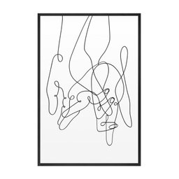 Quadro para Decoração Minimalista Quarto Casal Moldura - 2