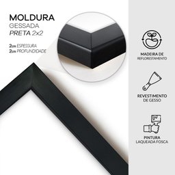 Quadro para Decoração Minimalista Quarto Casal Moldura - 6