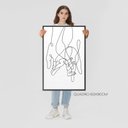 Ver imagem 4 de Quadro para Decoração Minimalista Quarto Casal Moldura