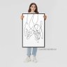 Quadro para Decoração Minimalista Quarto Casal Moldura - 4