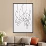 Quadro para Decoração Minimalista Quarto Casal Moldura - 3
