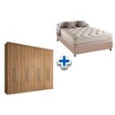 Ver imagem 1 de Cama Box Casal + Colchão Scotland Herval + Guarda Roupa Master Vip 8.4 Atacama