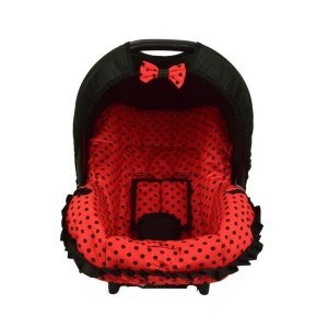 CAPA PARA BEBE CONFORTO - VERMELHO BOLA PRETA