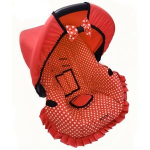 CAPA PARA BEBE CONFORTO - VERMELHO BOLA BRANCA