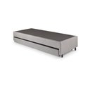Ver mais imagens de Bicama Box Solteiro Courino Linho Cinza 88x188x28 Cm com Colchão Auxiliar Ecoflex