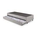 Ver imagem 7 de Bicama Box Solteiro Courino Linho Cinza 88x188x28 Cm com Colchão Auxiliar Ecoflex