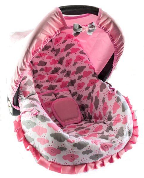 CAPA PARA BEBE CONFORTO - NUVEM ROSA NOVA