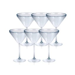 Kit 6 Taças Martini Transparente de Acrílico - 2