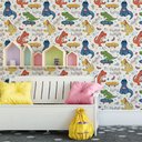 Ver imagem 2 de Papel de Parede Baby Dinossauros Modernos Cute - 2,5x0,5m