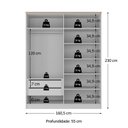 Ver imagem 3 de Guarda-Roupa Solteiro 100% MDF 4 Portas Brescia Branco