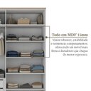 Ver imagem 6 de Guarda-roupa Solteiro 100% Mdf 4 Portas Brescia