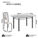 Ver imagem 3 de Conjunto de Mesa com 4 Cadeiras Lara Prata/Arabesco