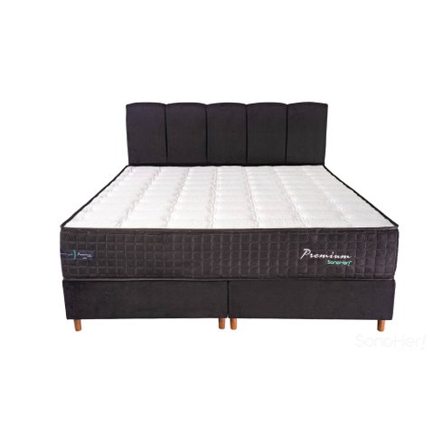 Kit Premium Base Box King 1,58 - Preto