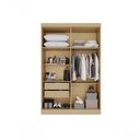 Ver imagem 6 de Guarda Roupa Casal Modulado de Canto 9 Portas de Bater 2 Gavetas MDP Madeirado-Cinza Multimóveis
