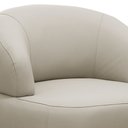 Ver imagem 7 de Kit 02 Poltronas Decorativas Giratória Orgânica Sala Living Zadok L06 Couro Cinza Claro - Lyam Decor