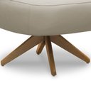 Ver imagem 6 de Kit 02 Poltronas Decorativas Giratória Orgânica Sala Living Zadok L06 Couro Cinza Claro - Lyam Decor