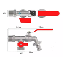 Ver imagem 3 de Torneira para Tanque Maquina de Lavar 1/2 e 3/4 Saída Dupla