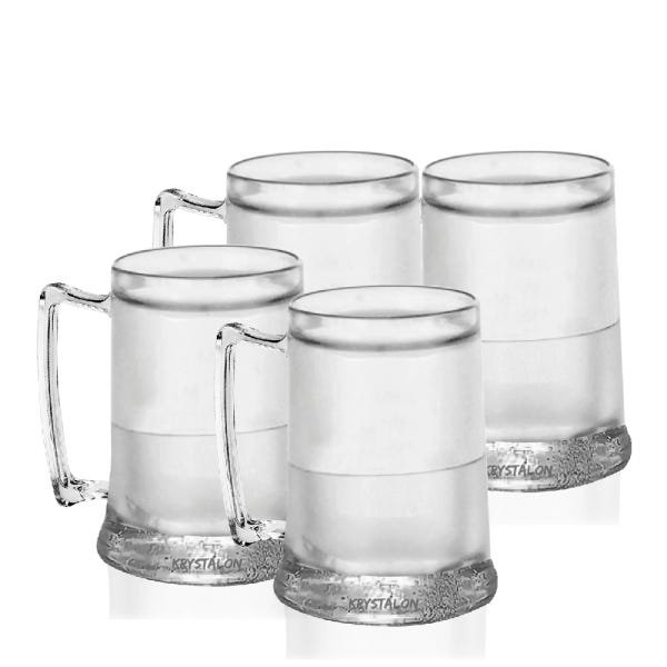 Kit 4 Canecas Gel Transparente 400 ml em Acrílico - 2