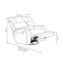 Ver imagem 3 de Poltrona do Papai Sala de Cinema Reclinável Kylie Glider Manual Giratória Massagem USB PU Azul G23 G