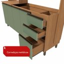 Ver imagem 5 de Cozinha Compacta Luna sem Tampo e Pia Kappesberg 3 Peças Canela/verde Oliva