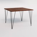 Ver imagem 4 de Conjunto De Mesa Clips De Ferro Preto Tampo Quadrado Amêndoa 90X90 4 Cadeiras Ferro Preta Asse