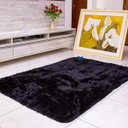Ver imagem 1 de Tapete Felpudo Preto Liso - 1,50x2,00 (Pelo Alto Costa Oro)