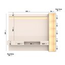 Ver imagem 3 de Painel para TV até 84 Polegadas com LED com Vidro Reflecta MDF 269cmx219cm Cristaleira Vitoria Regia Yescasa