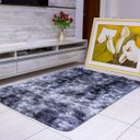 Ver imagem 1 de Tapete para Sala Peludo Felpudo 1,40x2,00 Cinza Mesclado