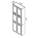 Ver imagem 3 de Paneleiro Duplo em Aço Alto 6 Portas Luce Itatiaia