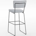Ver imagem 6 de Kit 02 Banquetas Alta para Cozinha Sala de Jantar Base em Aço Allana L02 Suede Cinza - Lyam Decor