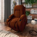 Ver imagem 1 de Poltrona do Papai Reclinável Sala de Cinema Crihs LIFT com Massagem e Aquecimento Veludo Terracota G23 - Gran Belo