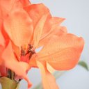 Ver imagem 4 de Arranjo de Flores Artificiais Amarílis Laranja no Vaso Prateado | Linha Permanente Formosinha