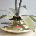 Ver imagem 5 de Arranjo de Flores Artificiais Amarílis Laranja no Vaso Prateado | Linha Permanente Formosinha