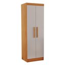 Ver imagem 2 de Guarda-Roupa Solteiro 100% MDF com 2 Portas Multimóveis CR35514 Madeirado/Off White