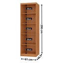Ver imagem 4 de Guarda-Roupa Solteiro 100% MDF com 2 Portas Multimóveis CR35514 Madeirado/Off White