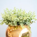 Ver imagem 4 de Arranjo de Folhagem Artificial no Vaso Dourado Pequeno|Linha Permanente Formosinha