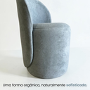 Ver imagem 4 de Puff Decorativo Roma com Encosto Orgânico Banqueta para Penteadeira Quarto Sala e Recepção