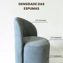 Ver imagem 3 de Puff Decorativo Roma com Encosto Orgânico Banqueta para Penteadeira Quarto Sala e Recepção