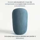 Ver imagem 6 de Puff Decorativo Roma com Encosto Orgânico Banqueta para Penteadeira Quarto Sala e Recepção