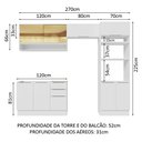 Ver imagem 4 de Armário de Cozinha Completa 270cm Branco Stella Madesa 07