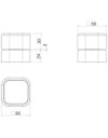 Ver imagem 2 de Acabamento para Registro de Pressão Deca 1/2 e 3/4 Deca You Quadrada Black Matte - 4916.bl105.pq.mt