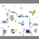 Ver imagem 2 de Tapete Playmat - Transportes Retangular