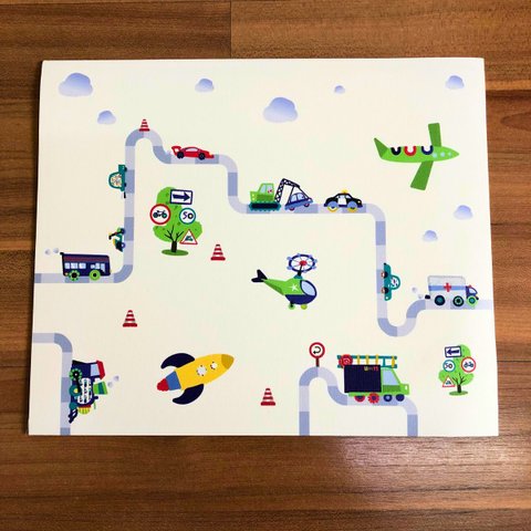 Tapete Playmat - Transportes Retangular