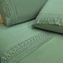 Ver imagem 2 de Jogo de Cama Lençol Queen D Mais 4 Peças - Esmeralda - 100% Poliéster