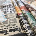 Ver imagem 1 de Tecido Decorativo Estampado Bali Jornal Color D07 03 Metros