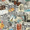 Ver imagem 2 de Tecido Decorativo Estampado Bali Jornal Color D07 03 Metros