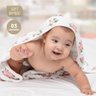 Toalha De Banho Soft Bamboo Mami Com Capuz - Folhagem Rosa - 5