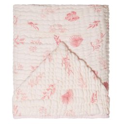 Toalha De Banho Soft Bamboo Mami Com Capuz - Folhagem Rosa - 1